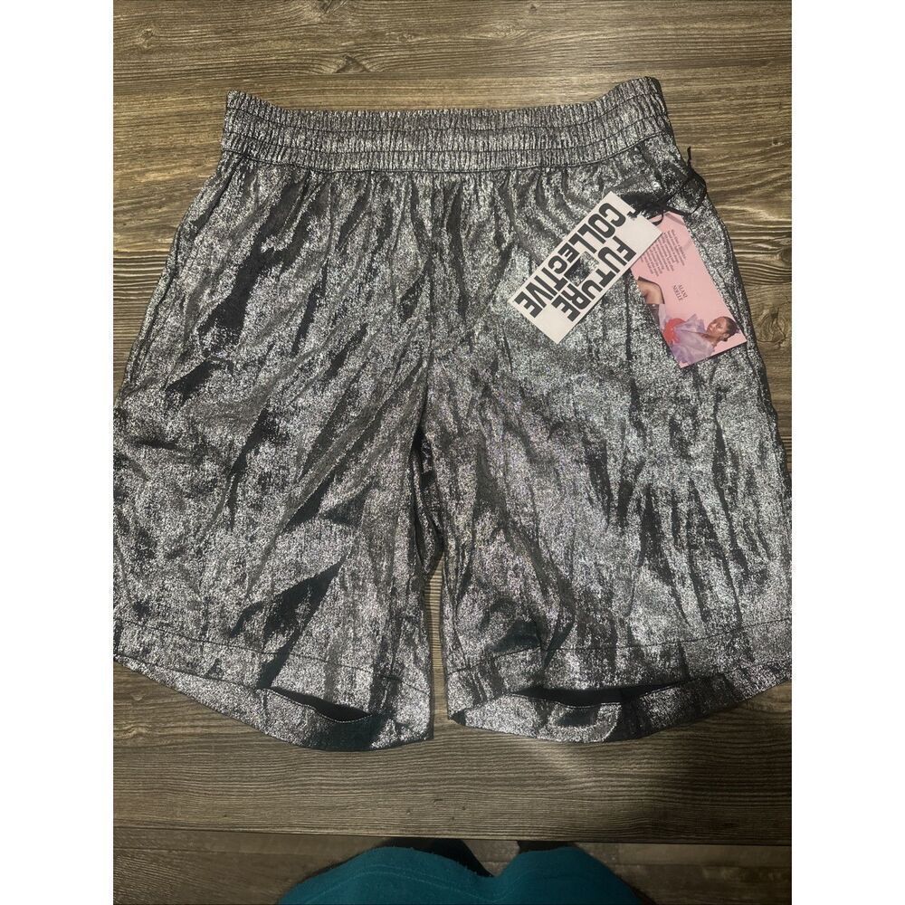 Women's Metallic Shorts - Future Collective with Alani Noelle. Size XS. NWT. U - Picture 2 of 6